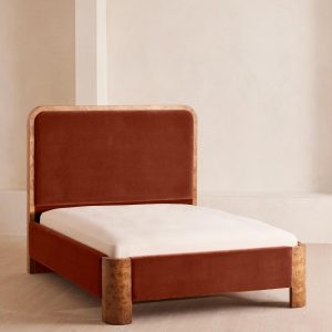 King-Sized Rust Velvet Tremont Mattress